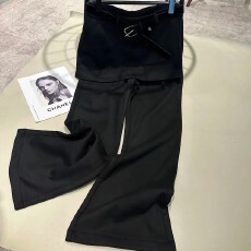 批发《姚家优麦汇》K7731冬款加绒喇叭<b class='q'>西装</b>裤假两件时尚洋气百搭裤女