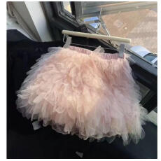 批发韩系纯色重工层层网纱蛋糕裙女2026小众减龄可爱氛围感裙子潮