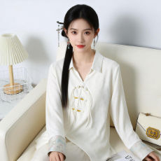 批发实拍新中式2026春装新款时尚百搭显瘦减龄气质显瘦<b class='q'>长袖</b>上衣打底衫