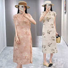 批发<b class='q'>实拍</b>2026夏装新款新中式天丝麻改良旗袍文艺时尚女气质显瘦连衣裙