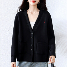 批发实拍2026春季新款刺绣单排扣大码开衫外套秋宽松版休闲百搭女上衣