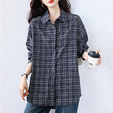 批发实拍2026春季新款韩版宽松重工烫钻开衫衬衫遮肉显瘦大码长袖衬衣