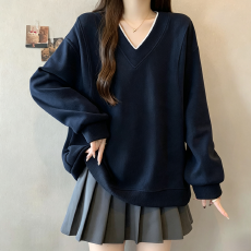 批发实拍2026秋季新款大码<b class='q'>女装</b>宽松显瘦气质百搭上衣<b class='q'>胖</b>妹妹卫衣女