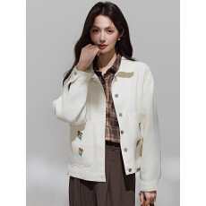 批发实拍小清新韩系<b class='q'>甜美</b>小个子刺绣牛仔外套女秋季新款设计感小众上衣