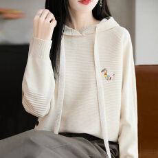 批发连帽针织打底衫女2025新款内搭上衣洋气<b class='q'>大码</b>女装秋冬毛衣