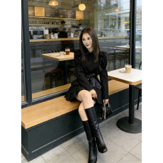 批发2026春夏装新款女大码胖mm洋气优雅绑带收腰长袖翻领开衫衬衣