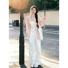 批发超火三件2026夏装慵懒风松弛感防晒长袖衬衫翻领上衣<b class='q'>牛仔</b>裤三件套