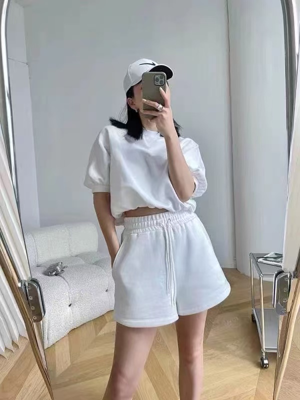 스포츠 슈트 여성 여름 장난기 넘치는 활기찬 고급 센스 패션 캐주얼 소금 부서 튀김 거리 후드티 반바지 투피스 세트