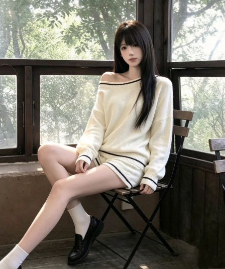 레트로 부드러운 바람 자이언트 잘 생긴 ~ 중 비스듬한 어깨 의류 반바지 투피스 슈트 품격 전체 집합 착용 가져 가라.