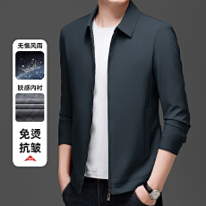 批发2025秋冬新款<b class='q'>休闲</b>时尚夹克中老年爸爸装<b class='q'>商务</b>时尚百搭男士翻领夹克