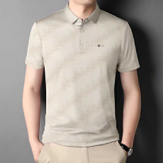 批发2026夏季新款中老年男士翻领短袖polo衫宽松高档半袖爸爸装上衣