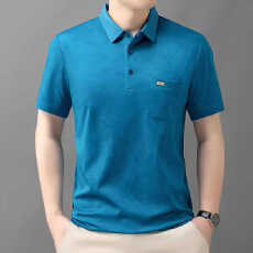 批发2026夏季新款中老年男士翻领短袖polo衫宽松高档半袖爸爸装上衣