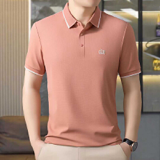 批发2026夏季新款中老年男士翻领短袖polo衫宽松高档半袖爸爸装上衣