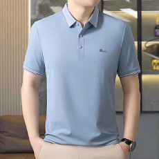 批发2026夏季新款中老年男士翻领短袖polo衫宽松高档半袖爸爸装上衣