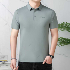 2026夏季新款中老年男士翻领短袖polo衫宽松高档半袖爸爸装上衣
