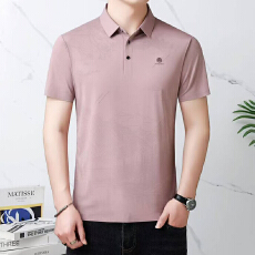 2026夏季新款中老年男士翻领短袖polo衫宽松高档半袖爸爸装上衣