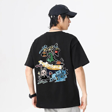 批发2026夏季新款男士短袖<b class='q'>T</b><b class='q'>恤</b>重磅美式时尚潮流百搭宽松圆领半袖上衣