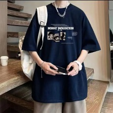 批发印花短袖<b class='q'>t</b><b class='q'>恤</b>男夏季新款重磅宽松半袖衣服美式潮牌体恤情侣上衣男