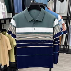 批发夏季新款<b class='q'>t</b><b class='q'>恤</b>中年爸爸装<b class='q'>男士</b>polo衫短袖棉质父亲中老年人上衣半袖