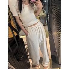 批发2026春冰丝棉麻松紧腰抽绳休闲棉麻<b class='q'>阔腿裤</b>女老钱风松弛感拖地<b class='q'>裤</b>子