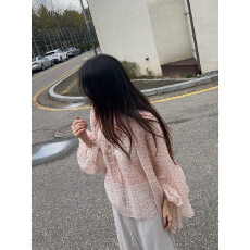 批发已出  韩版 夏季洋气波点雪纺衫防晒<b class='q'>衬衫</b>  女
