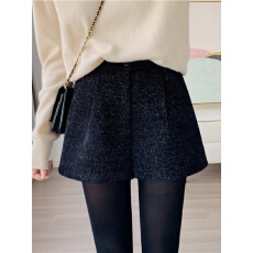 批发黑色短裤女外穿2025秋冬新款大腿灯芯绒高腰显瘦A字靴裤