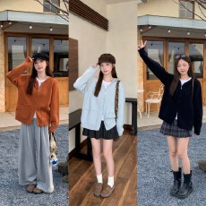 批发实拍2025秋冬新款胖mm大码女韩系双拉链针织开衫宽松连帽毛衣卫衣
