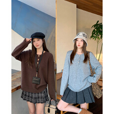 批发实拍2025秋冬新款胖mm大码女韩系宽松软糯针织衫套头内搭长袖毛衣