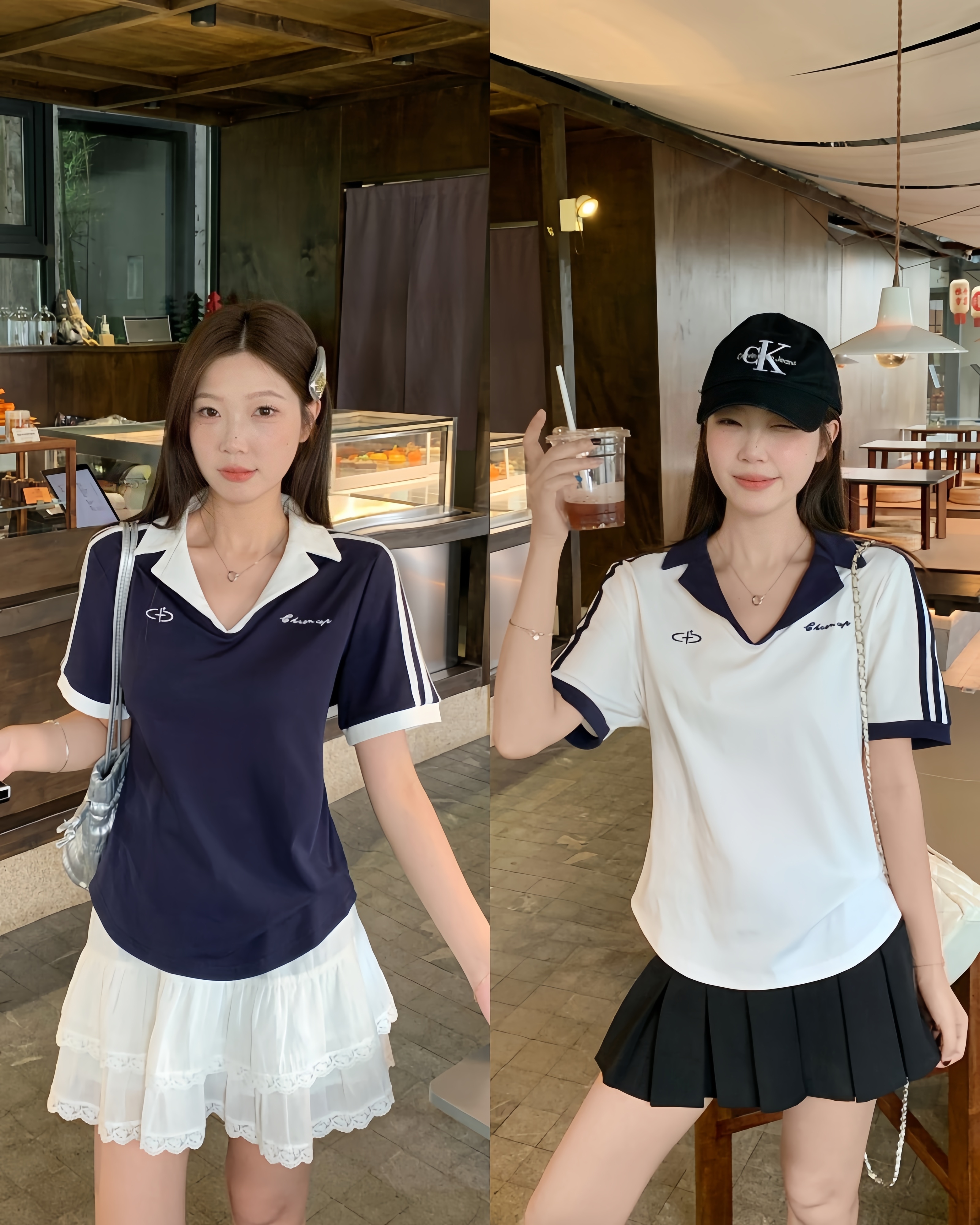 실사 2026 여름 새로운 지방 mm 빅 사이즈 여성 한 부서 배색 스트라이프 V넥 반팔 티셔츠 몸매 가꾸기 슬림해 보이는 맨위