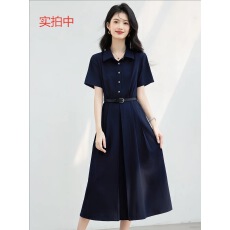 批发时尚连衣裙女2026夏季新款高级感气质减龄收腰显瘦小个子<b class='q'>衬衫</b>裙子