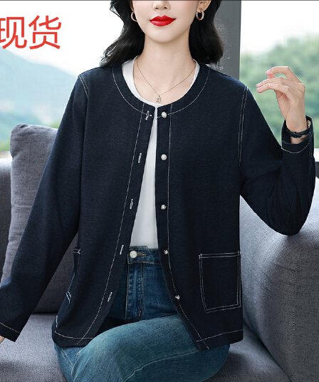 2026 여성 몸매 가꾸기 짧은 외투 가을 여성 루즈핏 데님 쇼트 스타일 재킷 다용도 여성 패션