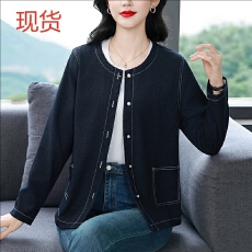 批发2026女士修身短外套秋季女士宽松牛仔短款外套百搭女时尚