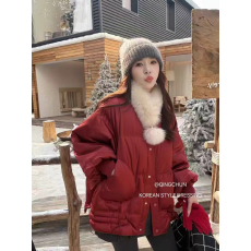 批发小香风醋酸<b class='q'>缎面</b>羽绒服2025冬季新款下摆抽绳狐狸毛围脖白鸭绒外套