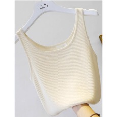 批发法式别致针织小吊带背心<b class='q'>女</b>夏季<b class='q'>西装</b>内搭美背冰丝抹胸打底外穿上衣