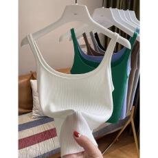 批发吊带针织小背心<b class='q'>女</b>夏季新款<b class='q'>女</b>装西装内搭无袖百搭显瘦洋气打底上衣