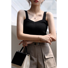 批发小吊带背心<b class='q'>女</b>夏季配西装内搭打底抹胸法式针织上衣设计感小众外穿