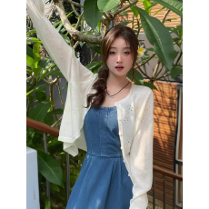 批发出大货 夏季吊带裙外搭开衫薄款新款针织衫女镂空上衣<b class='q'>防晒</b><b class='q'>外套</b>