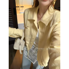 设计感下摆抽绳收腰翻领短外套女2026春夏新款时尚小个子显瘦上衣