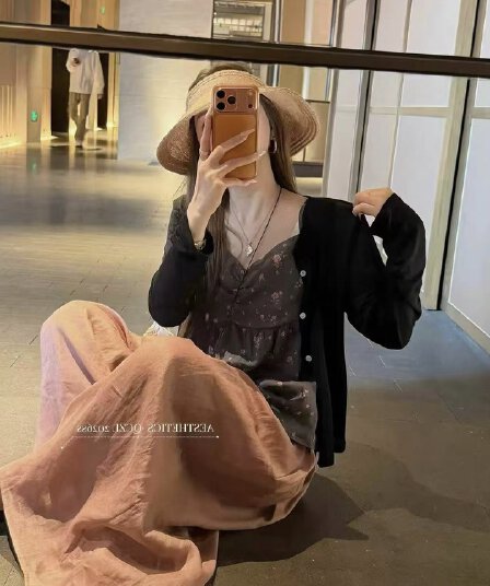 느긋한 바람 얇은 스타일 오픈 가디건 꽃무늬 슬립 와이드 레그 팬츠 세 조각 여성 세트 여름 자외선 차단 세트 여름 여성 의류 오픈 가디건
