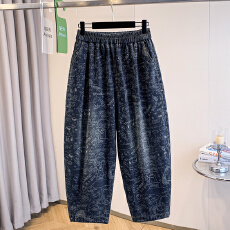批发实拍大码秋冬新品复古文艺范百搭宽松显瘦直筒阔腿休闲裤<b class='q'>女</b>