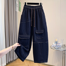 批发实拍大码<b class='q'>哈伦</b>老爹牛仔<b class='q'>裤</b>女2026新款爆款女<b class='q'>裤</b>宽松休闲萝卜<b class='q'>裤</b>妈妈<b class='q'>裤</b>