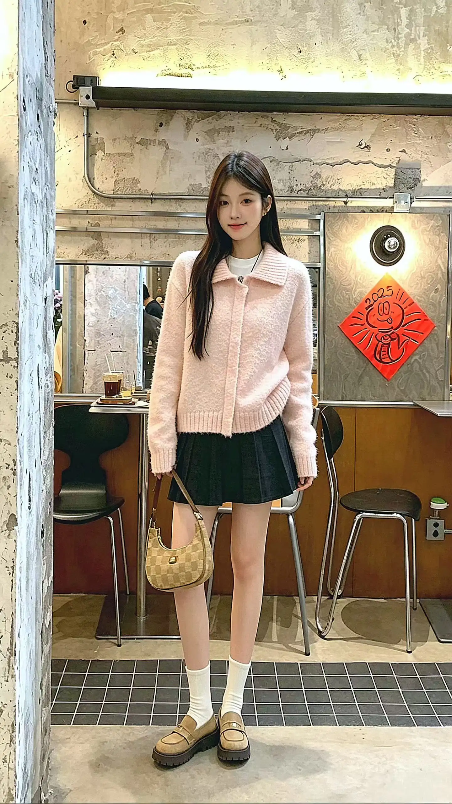 폴드 칼라 지퍼 가디건 상세 이미지 6