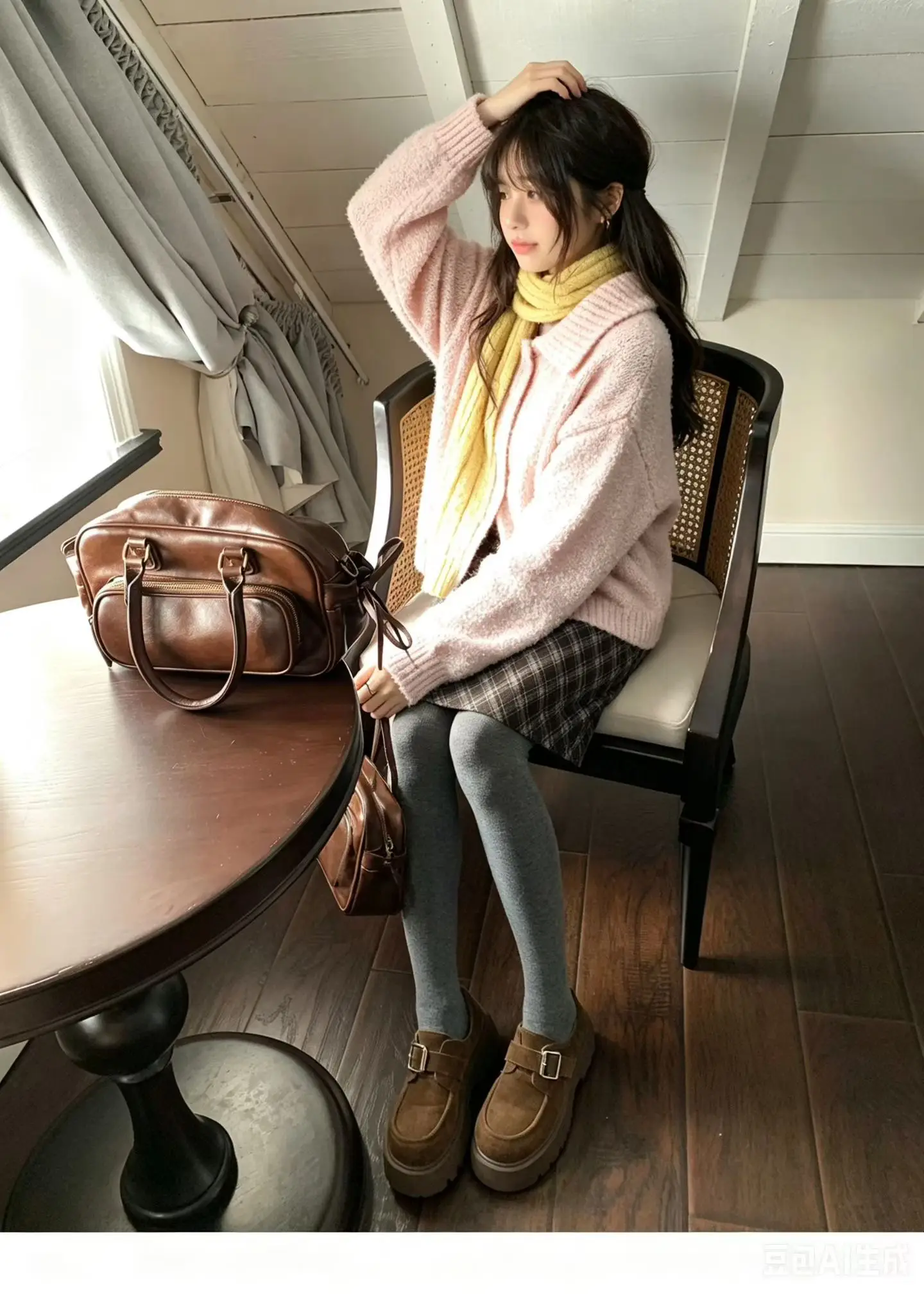 폴드 칼라 지퍼 가디건 상세 이미지 7