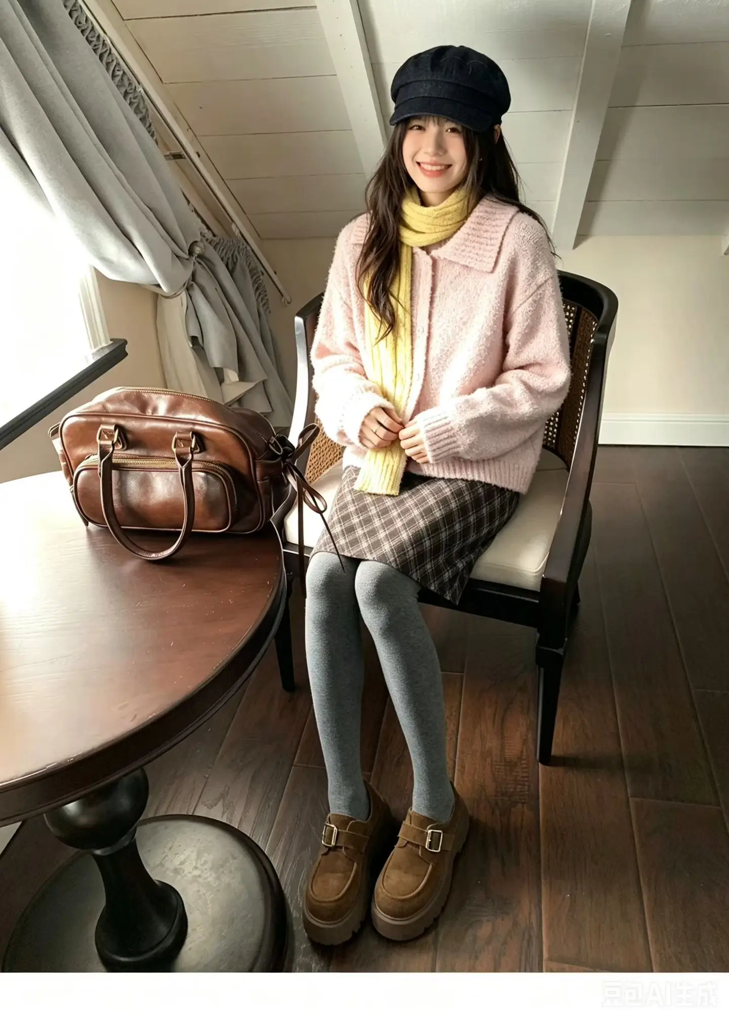 폴드 칼라 지퍼 가디건 상세 이미지 8