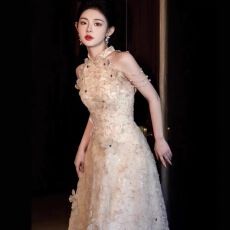 批发法式晚<b class='q'>礼服</b>女2025新款高级感气质订婚绝美<b class='q'>敬酒</b>公主裙高端轻奢小众