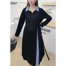 批发拼接牛仔<b class='q'>连衣裙</b>