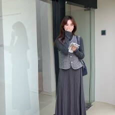 批发实拍<b class='q'>欧洲站</b>时尚背心<b class='q'>连衣裙</b>两件套韩风百搭马甲+长袖打底裙套装