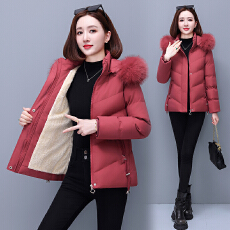 批发实拍中年妈妈冬装短款加绒加厚保暖<b class='q'>棉衣</b>外套女2025小棉袄羽绒棉服