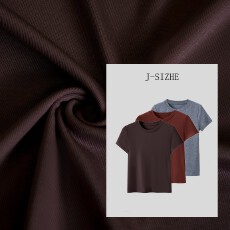 批发面膜T<b class='q'>夏</b>季新款圆领2025弹力气质休闲显瘦简约短袖打底衫女