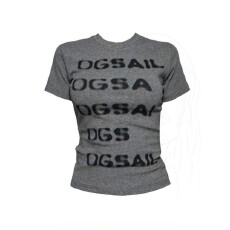 批发美式复古正肩<b class='q'>短袖</b>女夏季新款灰色字母印花辣妹<b class='q'>t</b><b class='q'>恤</b>修身短款上衣潮